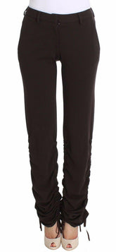 Ermanno Scervino Brown Stretch Casual Trousers Pants -   -  Ermanno Scervino.